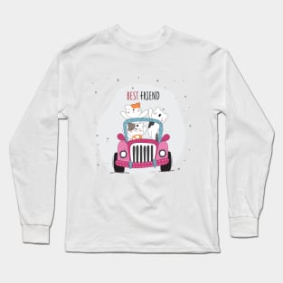 Cute Cats Best Friend Long Sleeve T-Shirt